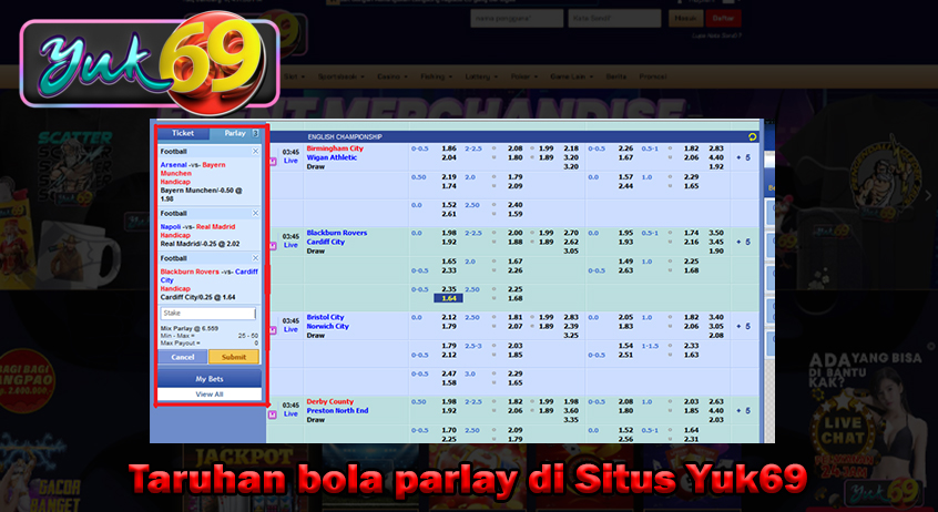 Taruhan bola parlay di Situs Yuk69